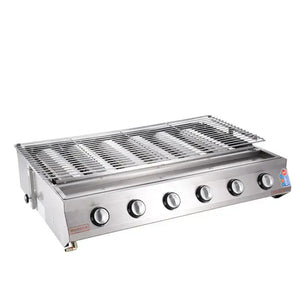 Gas Smokeless BBQ Grills-6 Burners