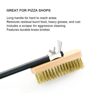 47.5 in Pizza Peel-Cleaning Brush-Kit-Aluminum