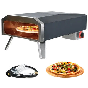 Stainless Steel Portable Gas Pizza Ovens-with Automatic Rotation System