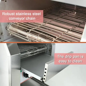 300PCS/h-Double Heating Elements Conveyor Toaster