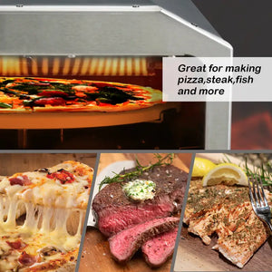 Stainless Steel Portable Gas Pizza Ovens-with Automatic Rotation System