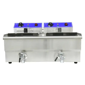 Commercial Electric Deep Fryer-with 16L*2 Tanks