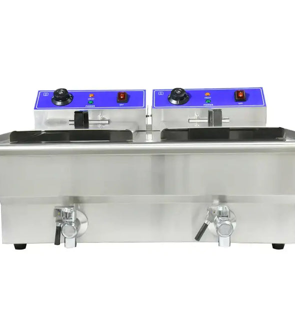 Commercial Electric Deep Fryer-with 16L*2 Tanks