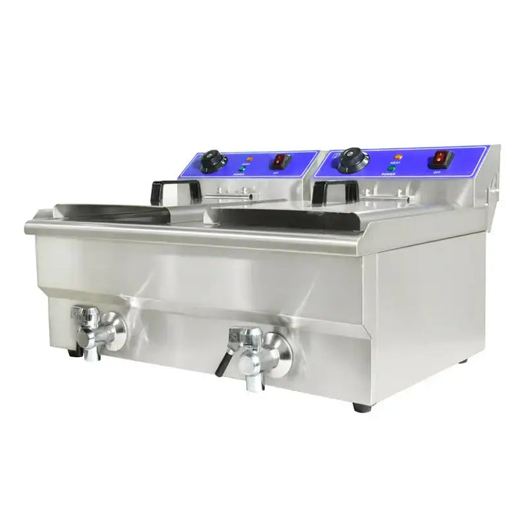 Commercial Electric Deep Fryer-with 16L*2 Tanks