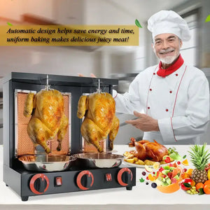 Black Kebab Machine-with 3 Burner-Propane