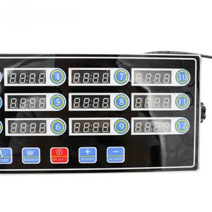 12 Channels Kitchen Timer-Black horizontal