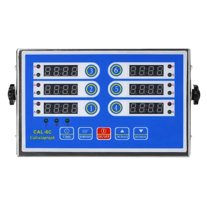 6 Channels Kitchen Timer-Blue horizontal